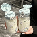 Axyaa Kawaii Matcha Coffee Tumbler 500ml - BPA-Free Cute Straw Cup for Kids & Women