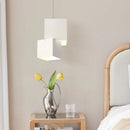 Axyaa Cream Cube Pendant Light - Modern Minimalist Style for Living Room, Bedroom, Study & Dining Area