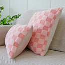 Axyaa Sweet Jacquard Plaid Rabbit Pillow Cover for Home Decor
