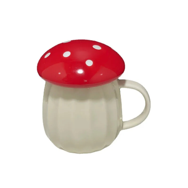 Axya Cute Mushroom Ceramic Mug - Kids Cartoon Water Bottle