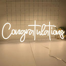 Axyaa 76cm Congratulations Neon Sign for Graduation Party Decor and College Room