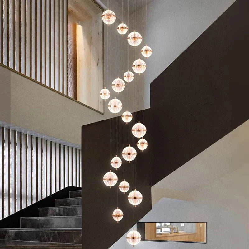 Axyaa Staircase Chandelier: Facil Hall & Ceiling Lamp for Beautiful Indoor Lighting