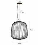 Axyaa Wrought Iron Decorative Pendant Light for Restaurant Villa Bar Living Room