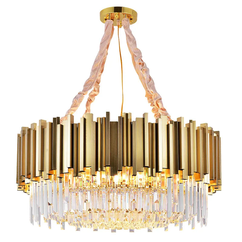 Axyaa Crystal Chandelier: Elegant European Style Pendant Lights for Villa, Restaurant, Bedroom, Living Room