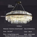 Axyaa Crystal Chandeliers for Modern Luxury Living & Dining Rooms