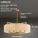 Axyaa Copper Marble Ceiling Chandeliers - Modern LED Pendant Light