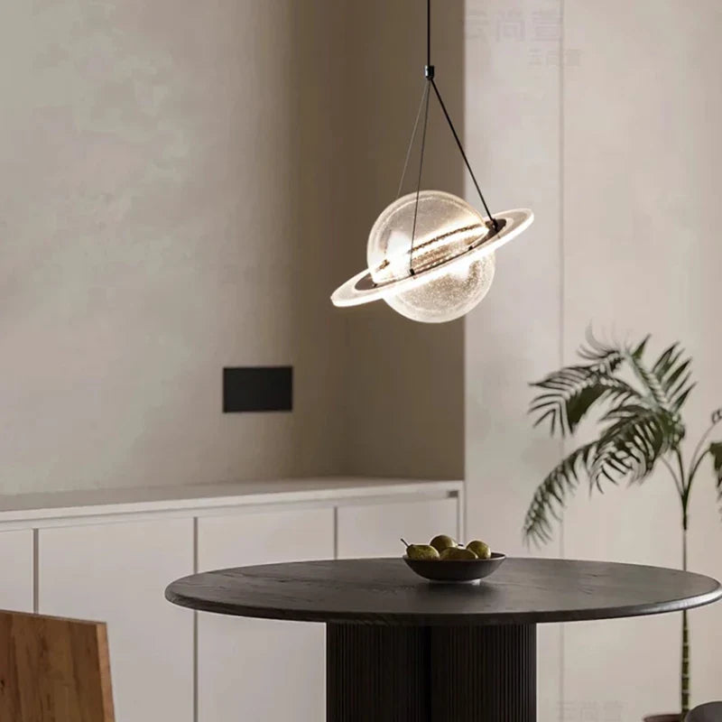 Axyaa Globe Shape Acrylic LED Chandelier: Modern Nordic Minimalist Indoor Lighting Fixtures