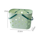 Axyaa Large Capacity Shower Basket with Handles - Space Saving Organizer, Stackable Drainage