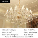 Axyaa Luxury Crystal Pendant Light for Living Room Dining Bedroom
