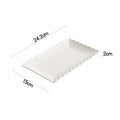 Axyaa Relief Flower Ceramic Sushi Plate Set
