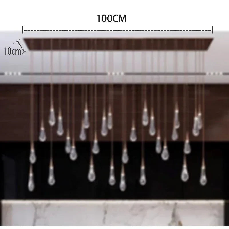 Axyaa Crystal Chandelier: Modern Lighting for Home Decor, Dining, Living, Staircase