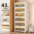 Axyaa Foldable Flip-Top Storage Cabinet: 3-6 Tier Kitchen/Bathroom/Living Room Organizer
