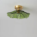 Axyaa Glass Copper Nordic Ceiling Light - Living Room LED Lamp Fixtures