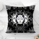 Axyaa Mandala Sun Moon Pillowcase: Bohemian Sofa Cushion Cover
