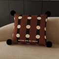 Axyaa Polka Dot Striped Pillow Cover: Square Removable Cushion for Home, Bed, Car