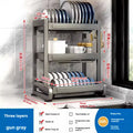 Axyaa Dish Drainer Storage Rack: Countertop Organizer & Dinnerware Stand