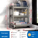 Axyaa Kitchen Dish Drainer Organizer Rack Storage Stand Tray Shelf