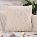 Axyaa Vintage Knitted Plush Pillow Cover 45x45 - Cozy Sofa Couch Cushion Case