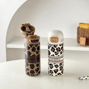 Axyaa Leopard Stainless Steel Thermal Coffee Tumbler With Straw