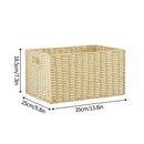 Axyaa Foldable Woven Storage Basket - Organize Clothes, Sundries, and Decor