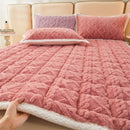 Axyaa Thick Fleece Bed Blanket & Mattress Pad for Winter - Double Bed Protectant