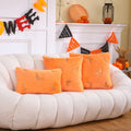 Axyaa Gilded Pumpkin Halloween Pillowcase Set - Orange Festival Decor - Soft Throw Cushion Cover