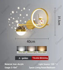 Axyaa LED Star Astronaut Projection Wall Lamp for Children's Room, Bedroom, and Hallway