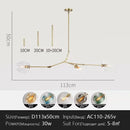Axyaa Modern Pendant Chandelier Glass Lampshade LED Ceiling Light