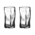 Axyaa Twisted Glass Coffee Cups - Nordic Transparent Mug for Home and Office