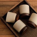 Axyaa Camellia Stoneware Coffee Cup Set