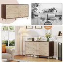 Axyaa 6-Drawer Wooden Storage Tower with Solid Wood Legs