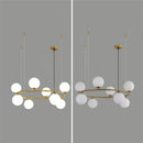 Axya Modern Glass Ball Pendant Lights with Adjustable Height & G9 Bulb
