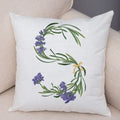 Axyaa Lavender Letter Sofa Cushion Cover for Home Car Living Room Bedroom Decor