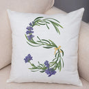 Axyaa Lavender Letter Sofa Cushion Cover for Home Car Living Room Bedroom Decor