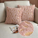 Axyaa Gold Velvet Feather Pillow Covers - Nordic Cushion Cover 45x45