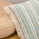 Axyaa Striped Jacquard Pillowcase Cojines 45X45 Simple Throw Pillow Cotton Polyester