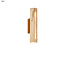 Axyaa Wood Canopy LED Wall Lights Yellow Travertine Modern Indoor Sconce