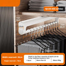 Axyaa Retractable Closet Rod Wardrobe Trousers Rack - Top-mounted Slide Rail Valet Rack