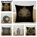 Axyaa Hamsa Cushion Cover, Mandala Sofa Pillow Case, 45x45cm