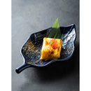 Axyaa Ceramic Leaf Sushi Plate - Japanese Style Cuisine Design Plate
