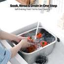 Axyaa 10L Stainless Steel Kitchen Sink Bowl for Multipurpose Dishwashing