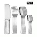 Axyaa Stainless Steel Tableware Set - Knife, Fork, Spoon & Steak Set