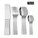 Axyaa Stainless Steel Tableware Set - Knife, Fork, Spoon & Steak Set