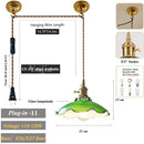 Axyaa Adjustable Glass Pendant Light with E27 Base for Living Room Bedroom Kitchen