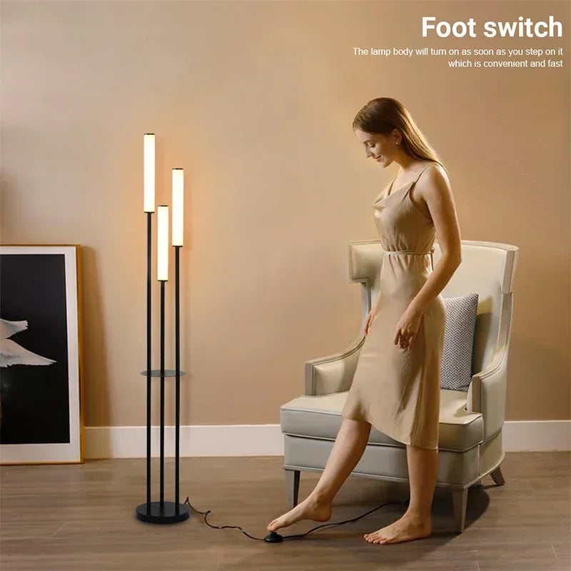 Axyaa Nordic Living Room LED Floor Lamp - Modern, Simple, Infinite Dimming