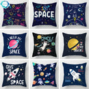 Axyaa Astronaut Theme Polyester Pillowcase Sofa Chair Cover 45x45cm