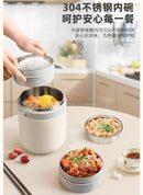 Axyaa 304 Vacuum Insulated Layered Portable Lunch Box for Office Workers