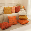 Axyaa Plush Pumpkin Orange Throw Pillow Cover Halloween Decor