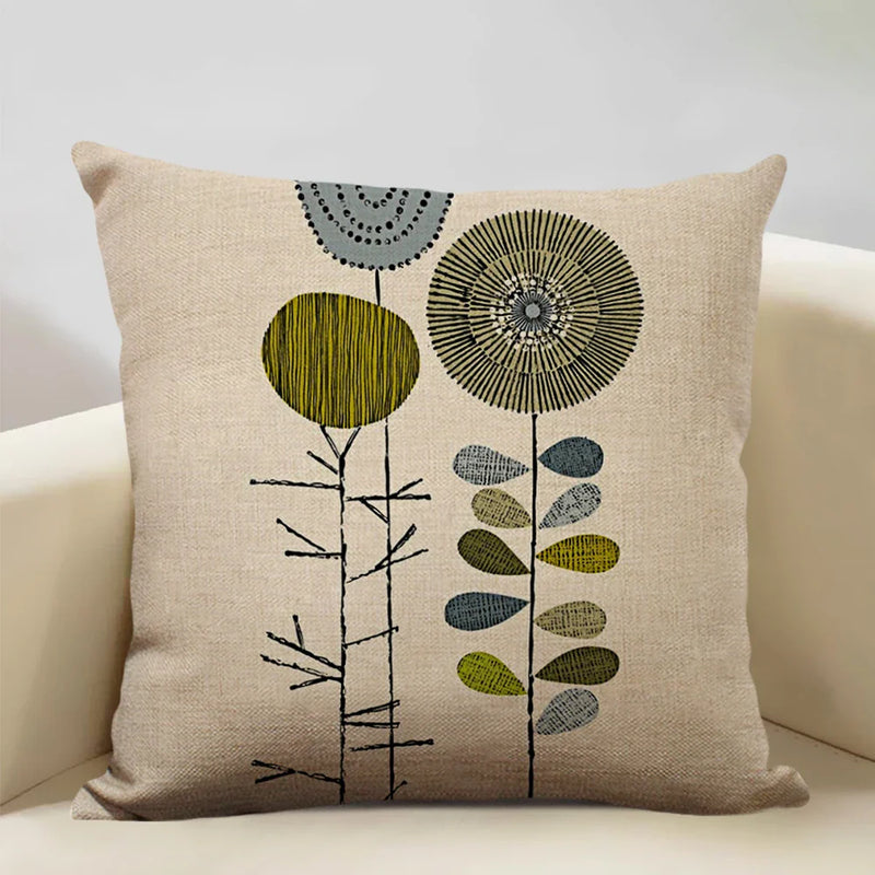 Nordic Style Cotton Tree Of Love Throw Pillow Cover 45x45CM Square Axyaa Brand