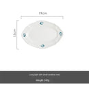 Axyaa Swallow Plate Beige Flat Serving Platter - Small and Fresh Style